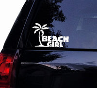 Tropical Beach Girl Fish Accents Vinyl Decal Laptop Car Window Wall Decor Sticker (8