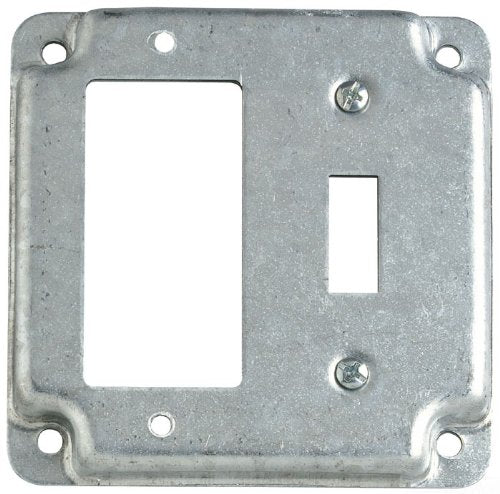 Thomas & Betts RS18-CC Pre-Galvanized Steel Outlet Box Cover 4 Inch x 4 Inch x 1/2 Inch Steel City