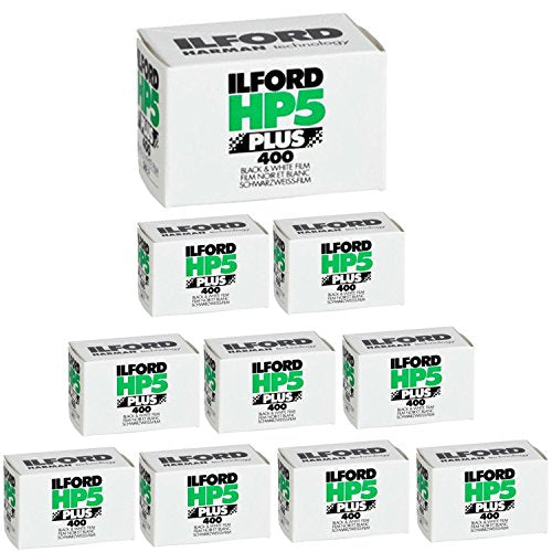 3 x Ilford 1574577 HP5 Plus, Black and White Print Film, 35 mm, ISO 400, 36 Exposures (Pack of 10)