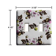 Load image into Gallery viewer, Switch Plate White Porcelain Apple Tree 2 Toggle Switch | Renovator&#39;s Supply
