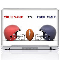 Meffort Inc Personalized Laptop Notebook Notebook Skin Sticker Cover Art Decal, Customize Your Name (14 Inch, Football A)