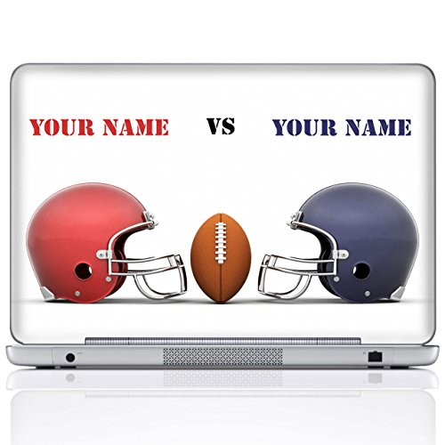 Meffort Inc Personalized Laptop Notebook Notebook Skin Sticker Cover Art Decal, Customize Your Name (14 Inch, Football A)