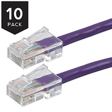 Load image into Gallery viewer, Buhbo 10 ft Cat5E UTP Ethernet Network Non Booted Cable (10-Pack), Purple
