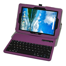 Load image into Gallery viewer, Verizon Ellipsis 10 Wireless Keyboard Case,Mama Mouth Coustom Design Slim Stand PU Leather Case Cover with Romovable Wireless Keyboard for 10.1&quot; Verizon Ellipsis 10 Android Tablet,Purple
