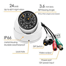 Load image into Gallery viewer, Analog CCTV Camera HD 1080P 4-in-1 (TVI/AHD/CVI/960H Analog) Security Dome Camera Outdoor Metal Housing, 24 IR-LEDs True Day &amp; Night Monitoring 3.6mm Lens (White)
