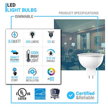 Load image into Gallery viewer, LEDMyplace 6.5W MR16 Dimmable LED Bulbs Replacement 30Watt 5000K 12Volt Lumens 50080 CRI 500 Lumens Beam Angle 35 UL Listed | Pack of 6
