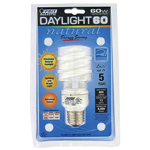 Feit Electric H&PC-76694 Bpesl13t/D 13 Watt Daylight 60 CFL Spiral Bulb
