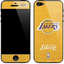 Load image into Gallery viewer, Skinit Decal Phone Skin Compatible with iPhone 5/5s/5SE - Officially Licensed NBA Los Angeles Lakers Gold Primary Logo Design
