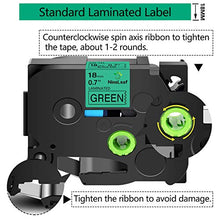 Load image into Gallery viewer, NineLeaf 6PK Compatible for Brother TZe-741 TZe741 TZ-741 TZ741 Label Tape 18mm 3/4&#39;&#39; x 26.2&#39; Black on Green Standard Laminated Labeling Work with P-Touch PT-1880 PT-D400 PT-P700 PT-D600 Label Maker
