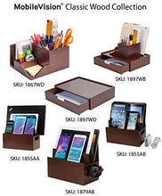 Load image into Gallery viewer, MobileVision Wood Charging Station &amp; Compatible Adapter for Apple Watch Combo Multi Device Organizer for Apple Watch, Smartphones, Tablets, Laptops, and More
