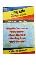 Load image into Gallery viewer, Lake Erie Western Basin Map, GPS Points, Waterproof Detailed Lake Map - #L127
