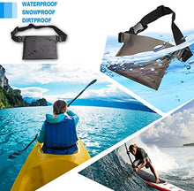 Load image into Gallery viewer, JOTO Waterproof Case Dry Bag Pouch Waist Pack with Strap, Waterproof Case Bag for Beach, Swimming, Boating, Fishing, Protect Your Cellphone, Camera, Cash, Wallet, Passport from Water Sand (Black)
