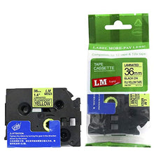 Load image into Gallery viewer, 1/Pack LMeC61 Premium 1.5&quot; Black Print on Bright Yellow Label Tape, Compatible with Brother TZe-C61 P-Touch Tape 36mm Laminated Replacement Label Tape.
