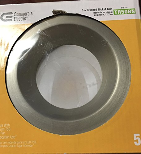 Commercial Electric 5 in. Brushed Nickel LED Trim Ring