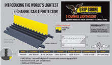 Load image into Gallery viewer, Checkers Industrial Safety Products GG3X225-Y/GRY Grip Guard 3 Channel Cable Protector, Polyurethane, Gray/Yellow
