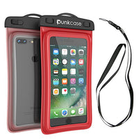 Waterproof Phone Pouch, PunkBag Universal Floating Dry Case Bag for Most Cell Phones incl. iPhone 8 Plus & Samsung Galaxy S9 | Perfect for Keeping Your Cellphone & Valuables Dry and Safe [red]