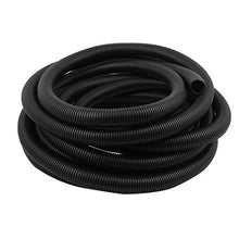 Load image into Gallery viewer, Aexit Plastic Flexible Cord Management Corrugated Conduit Pipe 34.5mm OD 10 Meter Cable Sleeves Length Black
