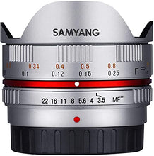 Load image into Gallery viewer, SAMYANG Single-Focus fisheye Lens 7.5mm F3.5 Silver for Fish Eye Micro Four Thirds
