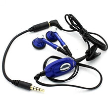 Load image into Gallery viewer, Verizon Wired Headset Handsfree Earphones Dual Earbuds Headphones w Mic with 2.5mm to 3.5mm Adapter [Blue] for iPod Nano 5th, 7th Gen - iPod Touch 1st, 2nd, 3rd, 4th, 5th Generations
