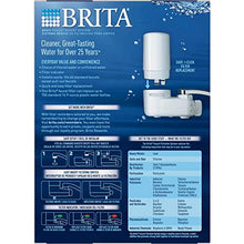 Load image into Gallery viewer, Brita Tap Water Filter System, Water Faucet Filtration System with Filter Change Reminder, Reduces Lead, BPA Free, Fits Standard Faucets Only - Basic, White
