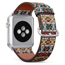 Load image into Gallery viewer, S-Type iWatch Leather Strap Printing Wristbands for Apple Watch 4/3/2/1 Sport Series (42mm) - Fancy Abstract Geometric Pattern in Tribal Style
