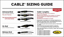 Load image into Gallery viewer, Cablz Monoz Adjustable Eyewear Retainer | Monofilament-Like Line, Adjustable, Off-The-Neck Eyewear Retainer, 14in XL Ends (Black)
