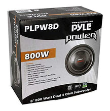 Load image into Gallery viewer, PYLE PLPW8D 8&quot; 1600W Car Audio Subwoofers Subs Woofers Stereo DVC 4-Ohm
