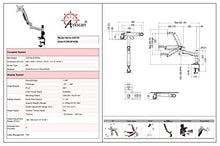 Load image into Gallery viewer, Arkscan ATC20 Computer Monitor LED LCD Arm Desktop Clamp Mount VESA Standard Compatible
