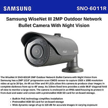 Load image into Gallery viewer, Samsung WiseNetIII 2.4 Megapixel Network Camera - Color, Monochrome - Board Mount SNO-6011R
