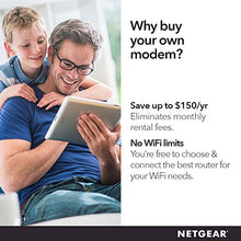 Load image into Gallery viewer, NETGEAR Cable Modem with Voice CM500V - For Xfinity by Comcast Internet &amp; Voice | Supports Cable Plans Up to 300 Mbps | 2 Phone lines | DOCSIS 3.0, Black, 16x4 w/ Voice (CM500V-100NAS)
