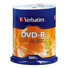 Load image into Gallery viewer, Verbatim 49088 Life Series 97177 16x DVD-R Silver 100/Pack
