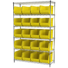 Load image into Gallery viewer, Akro-Mils 30260 AkroBins Plastic Storage Bin Hanging Stacking Containers, (18-Inch x 11-Inch x 10-Inch), Yellow, (6-Pack)
