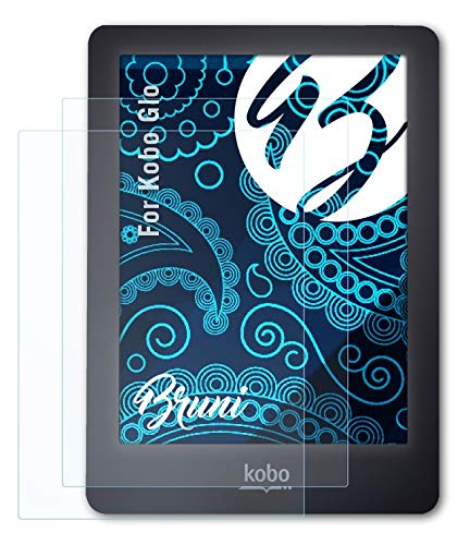 Bruni Screen Protector Compatible with Kobo Glo Protector Film, Crystal Clear Protective Film (2X)