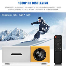 Load image into Gallery viewer, Mini Projector, Movie Projector with 10000 Hours LED Lamp Life and 1080P Supported Projector, with HDMI USB AV Interfaces and Remote Control, Outdoor Entertainment,Video TV Party Game, Kids Gift
