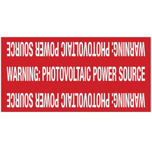 Load image into Gallery viewer, HellermannTyton 596-00207 Solar Marker, 4&quot; X 2&quot;, Reflective, Photovoltaic Power Source, Red
