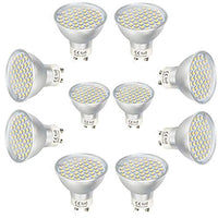 Mengjay 10x GU10 110V 4.5W 48 SMD 2835 LED spot Spotlight Energy Saving lamp Bulb Light Bulbs Cold White 6000K (Replaces 40W Halogen Lamps, 120  Radiation Angle, LED Bulbs, LED Bulbs)