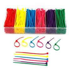 Load image into Gallery viewer, 3100mm Colorful Self-Locking Nylon Cable Ties480Pcs/Box Cable Zip Tie Loop Ties for Wires Tidy
