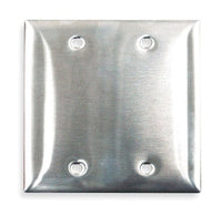 Plate, Wall, 2 Gang, Satin Stainless Steel, SS23
