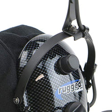 Load image into Gallery viewer, Rugged Radios H22-ULT Carbon Fiber Over The Head Ultimate Headset with Gel Ear Seals, Cloth Ear Covers and Dynamic Noise Cancelling Microphone
