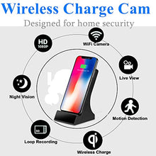 Load image into Gallery viewer, LIZVIE Wireless Charger with Hidden Camera, 1080P WiFi Mini Spy Nanny Camera with Night Vision Motion Detection for Home Office
