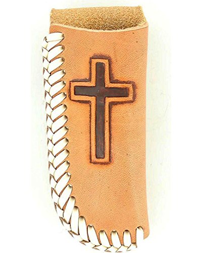 Nocona Men's Embossed Cross Leather Knife Sheath Natural One Size