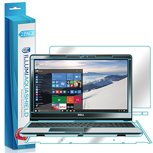 ILLUMI AquaShield Back Protector Compatible with Dell Inspiron 15 3000 (Series 2017)(2-Pack) HD Clear Protector No-Bubble TPU Film