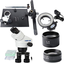 Load image into Gallery viewer, KOPPACE 3.5X-90X Binocular Stereo Microscope Eyepiece WF10X/20 WF20X/10 Sliding Bracket Mobile Phone Repair Microscope
