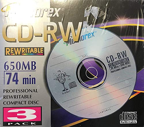 Memorex CD-RW Rewritable 650 MB 74 min Professional Rewritable Compact Disc