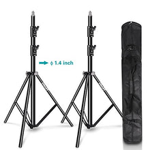 Load image into Gallery viewer, Emart Light Stand 8.5ft, Dual Spring Cushioned Adjustable Photo Video Lighting Stand, Heavy Duty Aluminum Construction with Carrying Bag for Photography and Studio Equipment (2 Pack)
