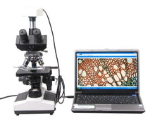 Load image into Gallery viewer, OMAX 40X-1600X Digital Lab Trinocular Biological Compound Microscope with 1.3MP USB Digital Camera
