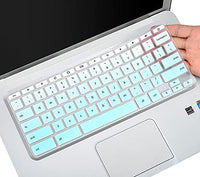 CaseBuy Keyboard Cover for HP 14 inch Chromebook/HP Chromebook 14-db Series/HP Chromebook 14-ca Series/HP Chromebook 14-ak Series/HP Chromebook 14 G2 G3 G4 G5, Ombre Mint Green