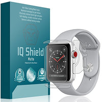 IQ Shield Matte Full Body Skin Compatible with Apple Watch Series 3 (38mm)(Nike+ S3) + Anti-Glare (Full Coverage) Screen Protector and Anti-Bubble Film