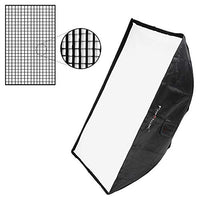 Fotodiox Pro 32x48 Softbox Plus Grid (Eggcrate) for Studio Strobe/Flash with Soft Diffuser and Dedicated Speedring, for Comet CB25H Flash Head Strobe Flash Light
