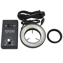 Load image into Gallery viewer, AmScope LED-144-YK 144-LED Microscope Ring Light with Adapter
